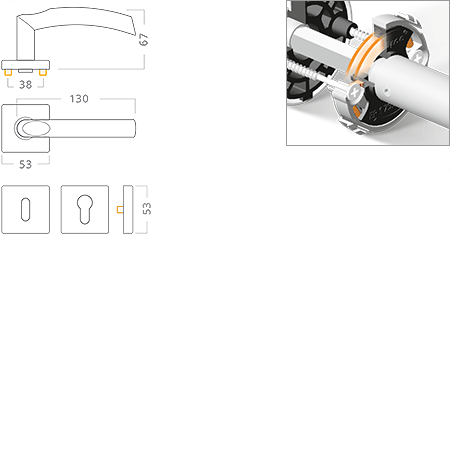 ACT servis -   Ilsa Slide RHR nerez PK DUPLIKT