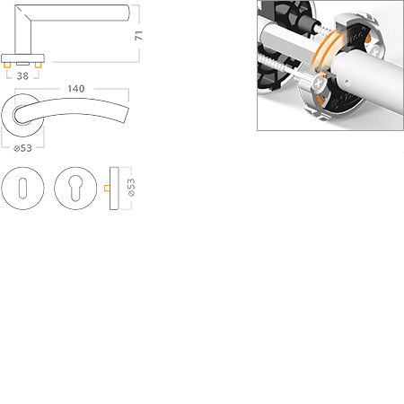 ACT servis -   Pipa Slide R nerez PK